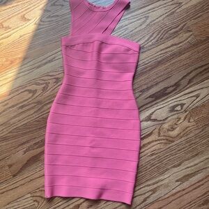 ASOS Pink Ribbed Bodycon Mini Dress